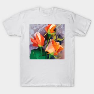 Three Budding Roses T-Shirt